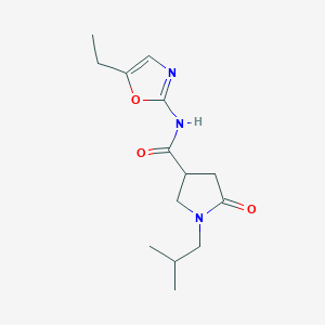 N-(5-ethyl-1,3-oxazol-2-yl)-1-(2-methylpropyl)-5-oxopyrrolidine-3-carboxamide