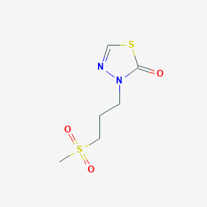 molecular formula C6H10N2O3S2 B7048907 3-(3-Methylsulfonylpropyl)-1,3,4-thiadiazol-2-one 