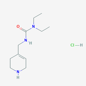 molecular formula C11H22ClN3O B7048922 1,1-Diethyl-3-(1,2,3,6-tetrahydropyridin-4-ylmethyl)urea;hydrochloride 