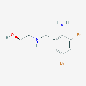 molecular formula C10H14Br2N2O B7048928 (2R)-1-[(2-amino-3,5-dibromophenyl)methylamino]propan-2-ol 