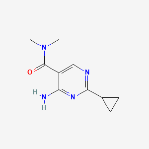 molecular formula C10H14N4O B7048931 4-amino-2-cyclopropyl-N,N-dimethylpyrimidine-5-carboxamide 