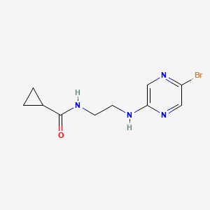 molecular formula C10H13BrN4O B7048947 N-[2-[(5-bromopyrazin-2-yl)amino]ethyl]cyclopropanecarboxamide 