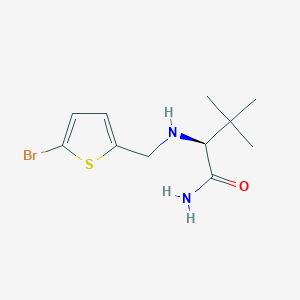 molecular formula C11H17BrN2OS B7048969 (2S)-2-[(5-bromothiophen-2-yl)methylamino]-3,3-dimethylbutanamide 