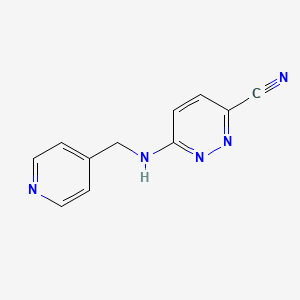 molecular formula C11H9N5 B7049025 6-(Pyridin-4-ylmethylamino)pyridazine-3-carbonitrile 