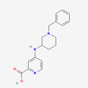 molecular formula C18H21N3O2 B7049032 4-[(1-Benzylpiperidin-3-yl)amino]pyridine-2-carboxylic acid 