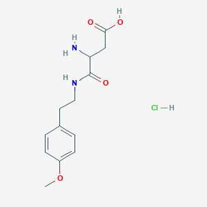 3-Amino-4-[2-(4-methoxyphenyl)ethylamino]-4-oxobutanoic acid;hydrochloride