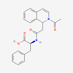 (2S)-2-[[2-(2-acetyl-1H-isoquinolin-1-yl)acetyl]amino]-3-phenylpropanoic acid