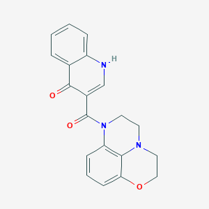 3-(4-oxa-1,10-diazatricyclo[7.3.1.05,13]trideca-5,7,9(13)-triene-10-carbonyl)-1H-quinolin-4-one