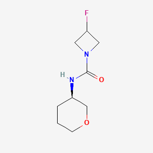 3-fluoro-N-[(3R)-oxan-3-yl]azetidine-1-carboxamide