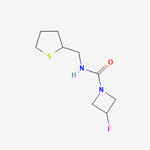 3-fluoro-N-(thiolan-2-ylmethyl)azetidine-1-carboxamide