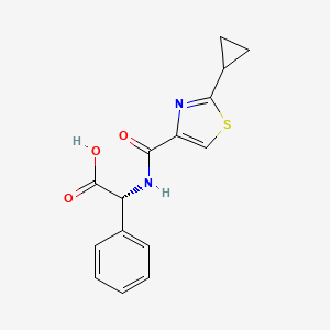 (2R)-2-[(2-cyclopropyl-1,3-thiazole-4-carbonyl)amino]-2-phenylacetic acid