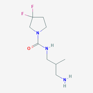 molecular formula C9H17F2N3O B7049210 N-(3-amino-2-methylpropyl)-3,3-difluoropyrrolidine-1-carboxamide 