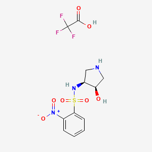 N-[(3S,4R)-4-hydroxypyrrolidin-3-yl]-2-nitrobenzenesulfonamide;2,2,2-trifluoroacetic acid