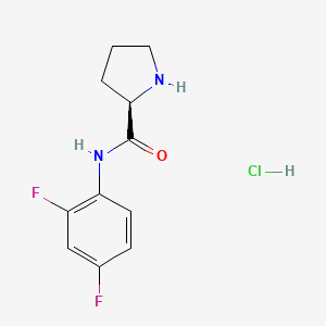 (2R)-N-(2,4-difluorophenyl)pyrrolidine-2-carboxamide;hydrochloride