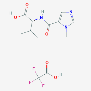 (2R)-3-methyl-2-[(3-methylimidazole-4-carbonyl)amino]butanoic acid;2,2,2-trifluoroacetic acid