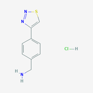 molecular formula C9H10ClN3S B070493 4-(1,2,3-Thiadiazol-4-yl)benzylamine hydrochloride CAS No. 175205-49-9