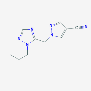 1-[[2-(2-Methylpropyl)-1,2,4-triazol-3-yl]methyl]pyrazole-4-carbonitrile