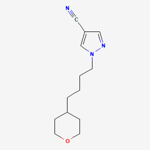 1-[4-(Oxan-4-yl)butyl]pyrazole-4-carbonitrile