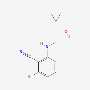 2-Bromo-6-[(2-cyclopropyl-2-hydroxypropyl)amino]benzonitrile