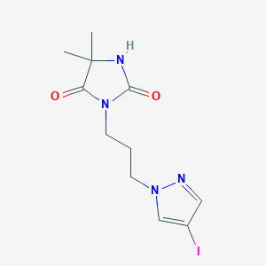 3-[3-(4-Iodopyrazol-1-yl)propyl]-5,5-dimethylimidazolidine-2,4-dione