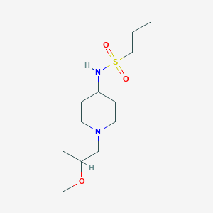 molecular formula C12H26N2O3S B7049350 N-[1-(2-methoxypropyl)piperidin-4-yl]propane-1-sulfonamide 