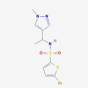 5-bromo-N-[1-(1-methylpyrazol-4-yl)ethyl]thiophene-2-sulfonamide