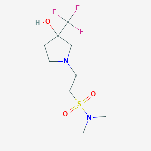 2-[3-hydroxy-3-(trifluoromethyl)pyrrolidin-1-yl]-N,N-dimethylethanesulfonamide