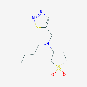 N-butyl-1,1-dioxo-N-(thiadiazol-5-ylmethyl)thiolan-3-amine