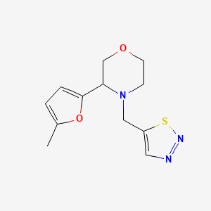 3-(5-Methylfuran-2-yl)-4-(thiadiazol-5-ylmethyl)morpholine