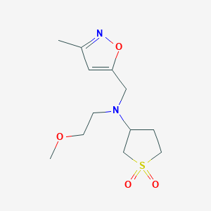 N-(2-methoxyethyl)-N-[(3-methyl-1,2-oxazol-5-yl)methyl]-1,1-dioxothiolan-3-amine