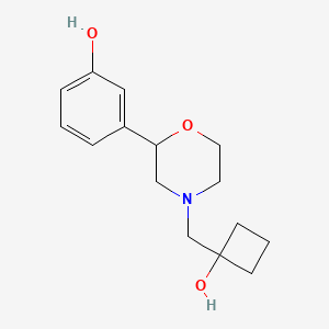 3-[4-[(1-Hydroxycyclobutyl)methyl]morpholin-2-yl]phenol