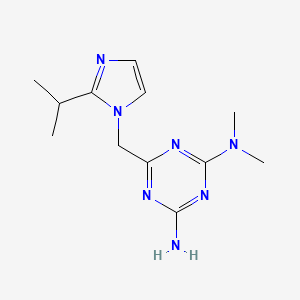 2-N,2-N-dimethyl-6-[(2-propan-2-ylimidazol-1-yl)methyl]-1,3,5-triazine-2,4-diamine