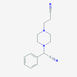 3-[4-[Cyano(phenyl)methyl]piperazin-1-yl]propanenitrile