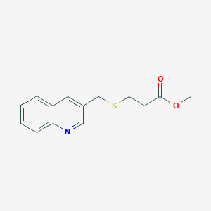 Methyl 3-(quinolin-3-ylmethylsulfanyl)butanoate