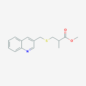 Methyl 2-methyl-3-(quinolin-3-ylmethylsulfanyl)propanoate