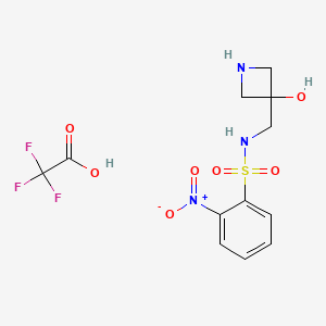 N-[(3-hydroxyazetidin-3-yl)methyl]-2-nitrobenzenesulfonamide;2,2,2-trifluoroacetic acid