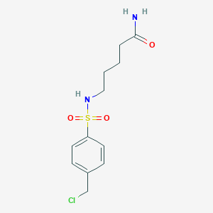 5-[[4-(Chloromethyl)phenyl]sulfonylamino]pentanamide