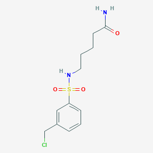 5-[[3-(Chloromethyl)phenyl]sulfonylamino]pentanamide