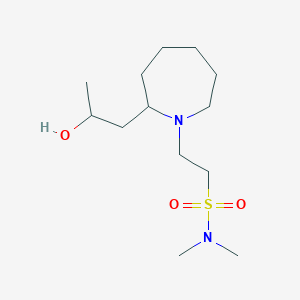 molecular formula C13H28N2O3S B7049479 2-[2-(2-hydroxypropyl)azepan-1-yl]-N,N-dimethylethanesulfonamide 