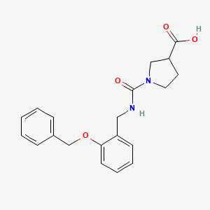 1-[(2-Phenylmethoxyphenyl)methylcarbamoyl]pyrrolidine-3-carboxylic acid