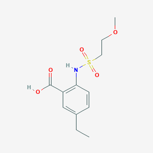 molecular formula C12H17NO5S B7049500 5-Ethyl-2-(2-methoxyethylsulfonylamino)benzoic acid 