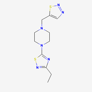 3-Ethyl-5-[4-(thiadiazol-5-ylmethyl)piperazin-1-yl]-1,2,4-thiadiazole