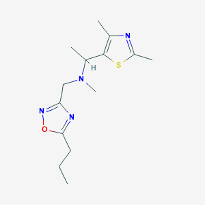 1-(2,4-dimethyl-1,3-thiazol-5-yl)-N-methyl-N-[(5-propyl-1,2,4-oxadiazol-3-yl)methyl]ethanamine