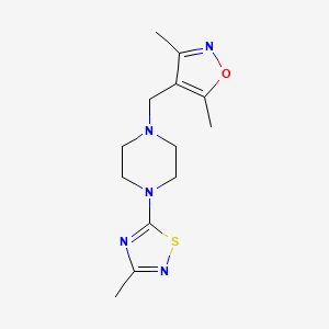 3,5-Dimethyl-4-[[4-(3-methyl-1,2,4-thiadiazol-5-yl)piperazin-1-yl]methyl]-1,2-oxazole