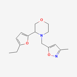 3-(5-Ethylfuran-2-yl)-4-[(3-methyl-1,2-oxazol-5-yl)methyl]morpholine