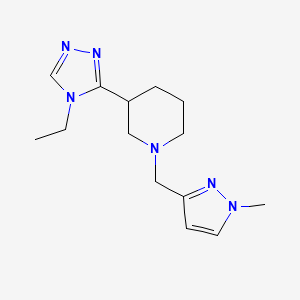 3-(4-Ethyl-1,2,4-triazol-3-yl)-1-[(1-methylpyrazol-3-yl)methyl]piperidine