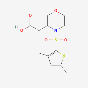 2-[4-(3,5-Dimethylthiophen-2-yl)sulfonylmorpholin-3-yl]acetic acid