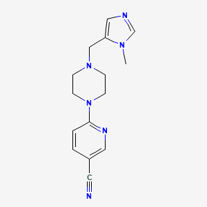 6-[4-[(3-Methylimidazol-4-yl)methyl]piperazin-1-yl]pyridine-3-carbonitrile