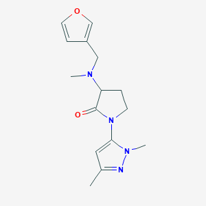 1-(2,5-Dimethylpyrazol-3-yl)-3-[furan-3-ylmethyl(methyl)amino]pyrrolidin-2-one