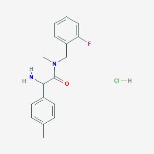 2-amino-N-[(2-fluorophenyl)methyl]-N-methyl-2-(4-methylphenyl)acetamide;hydrochloride